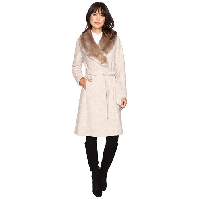 Пальто з хутряним коміром Guess