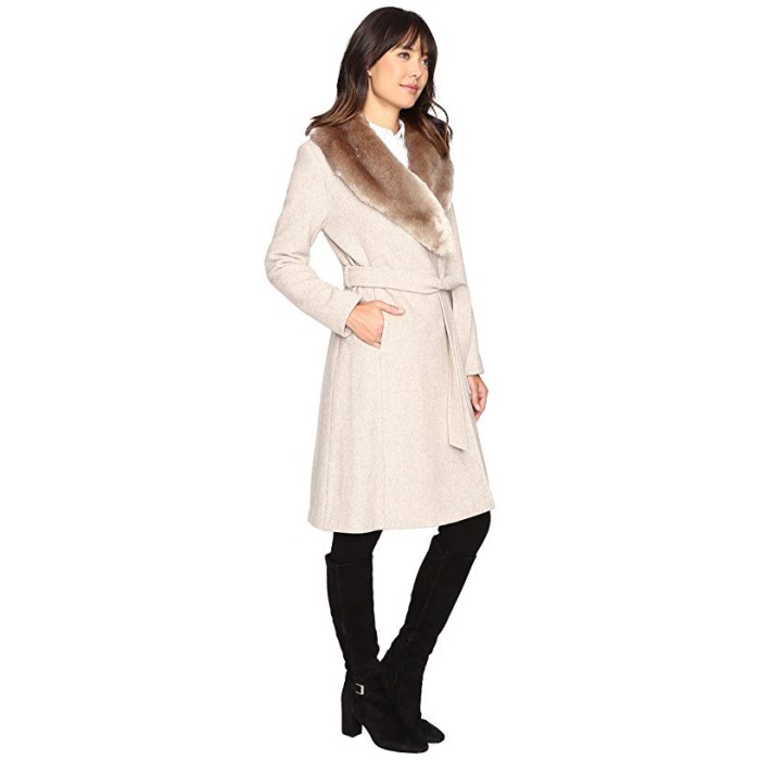 Пальто з хутряним коміром Guess