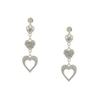 Сережки зі стразами Heart Guess