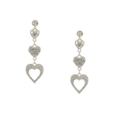 Сережки зі стразами Heart Guess