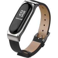Фітнес-трекер Xiaomi Mi Band 3 MiJobs PU Чорний / Срібло