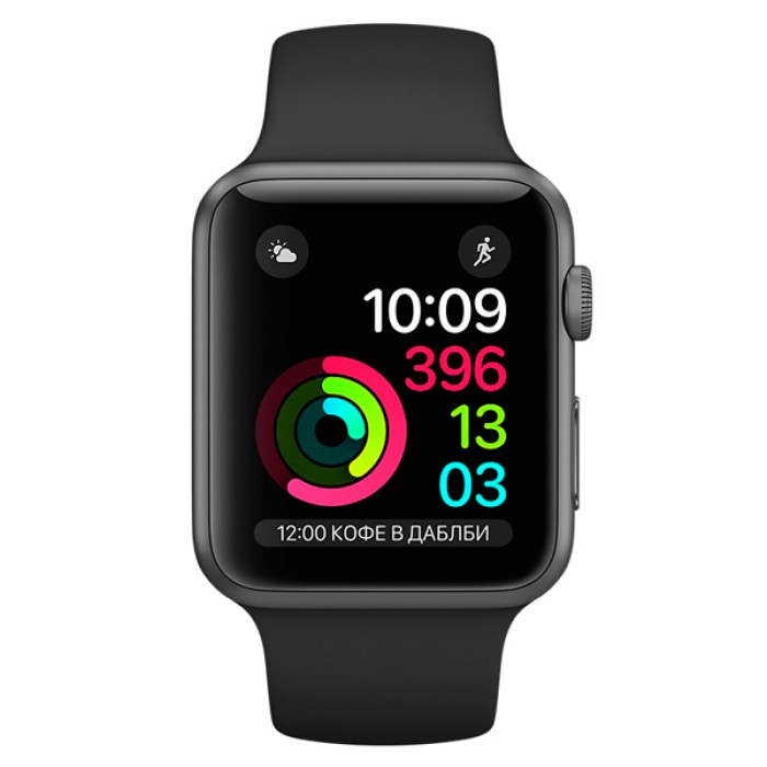 Смарт-часы Apple Watch S1 Sport 42mm Sp.Grey Al/Black (MP032RU/A)